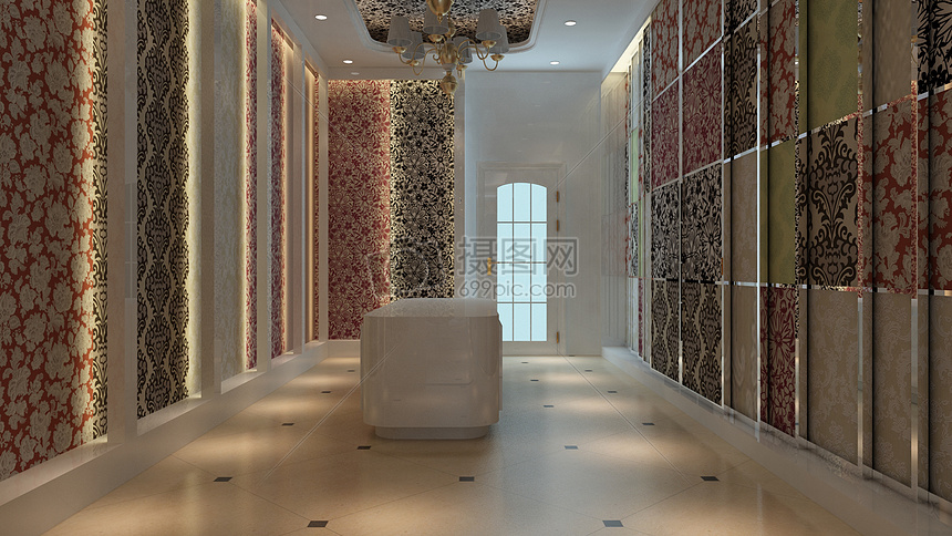 瓷磚墻紙建材專賣店裝修效果圖賞析 打造專業建材展示空間